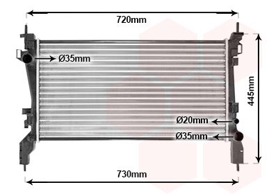 VAN WEZEL radiatorius, variklio aušinimas 17002380
